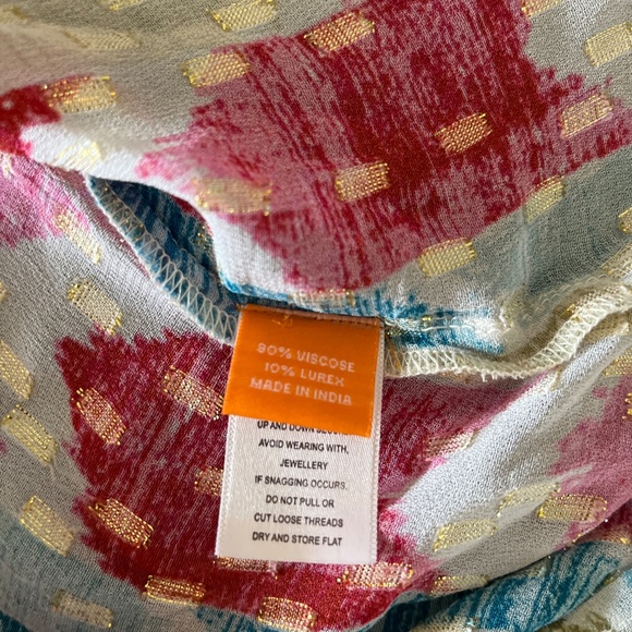 Oliphant multi color metallic boho blouse S-M - Picture 11 of 12